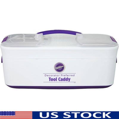 Cake Decorating Tool Caddy Storage Piping Bags Tips Molds Organizer Carry Case