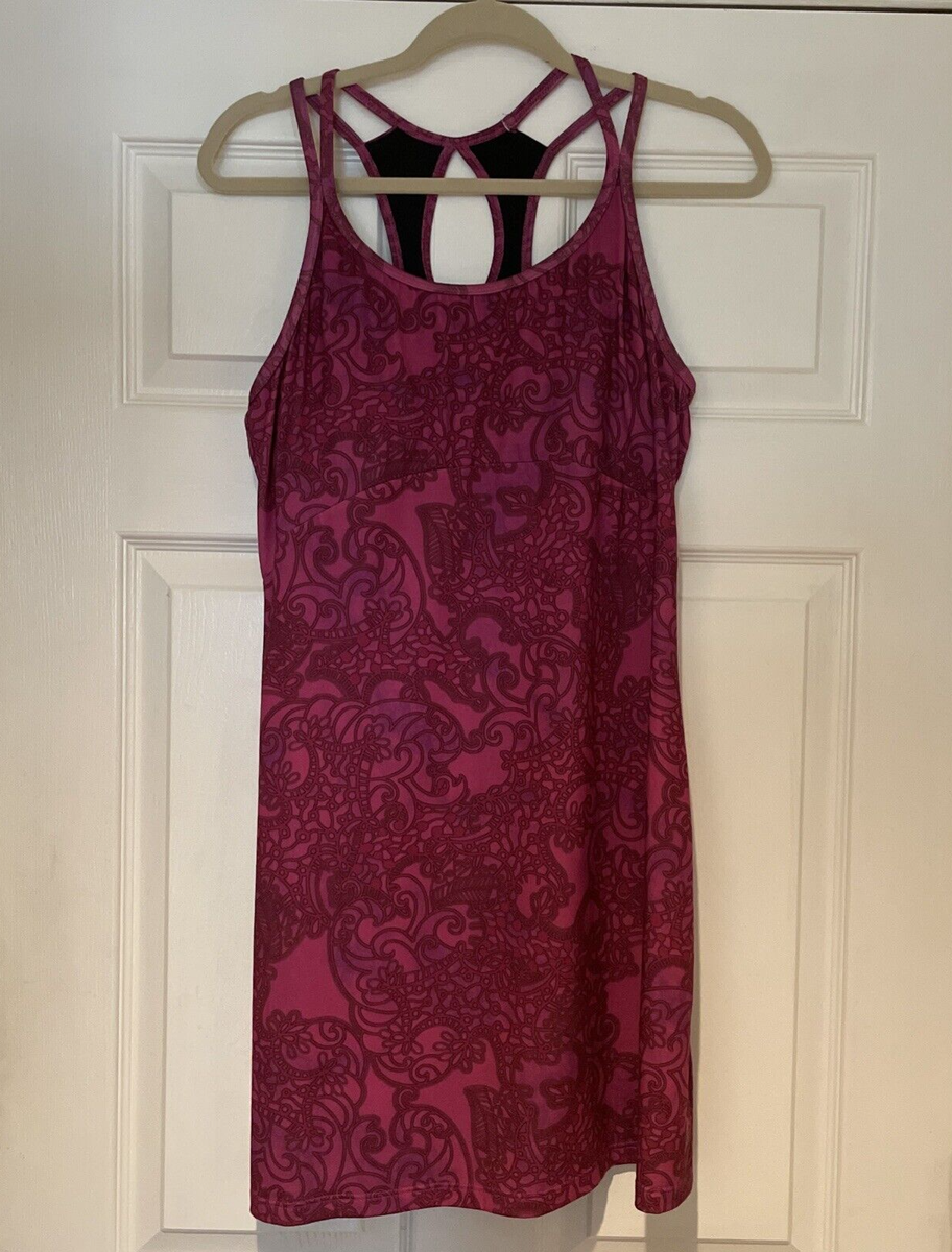 Women's Yoga Dress by Aneka/New Balance L Purple/Black/Red Paisley | eBay