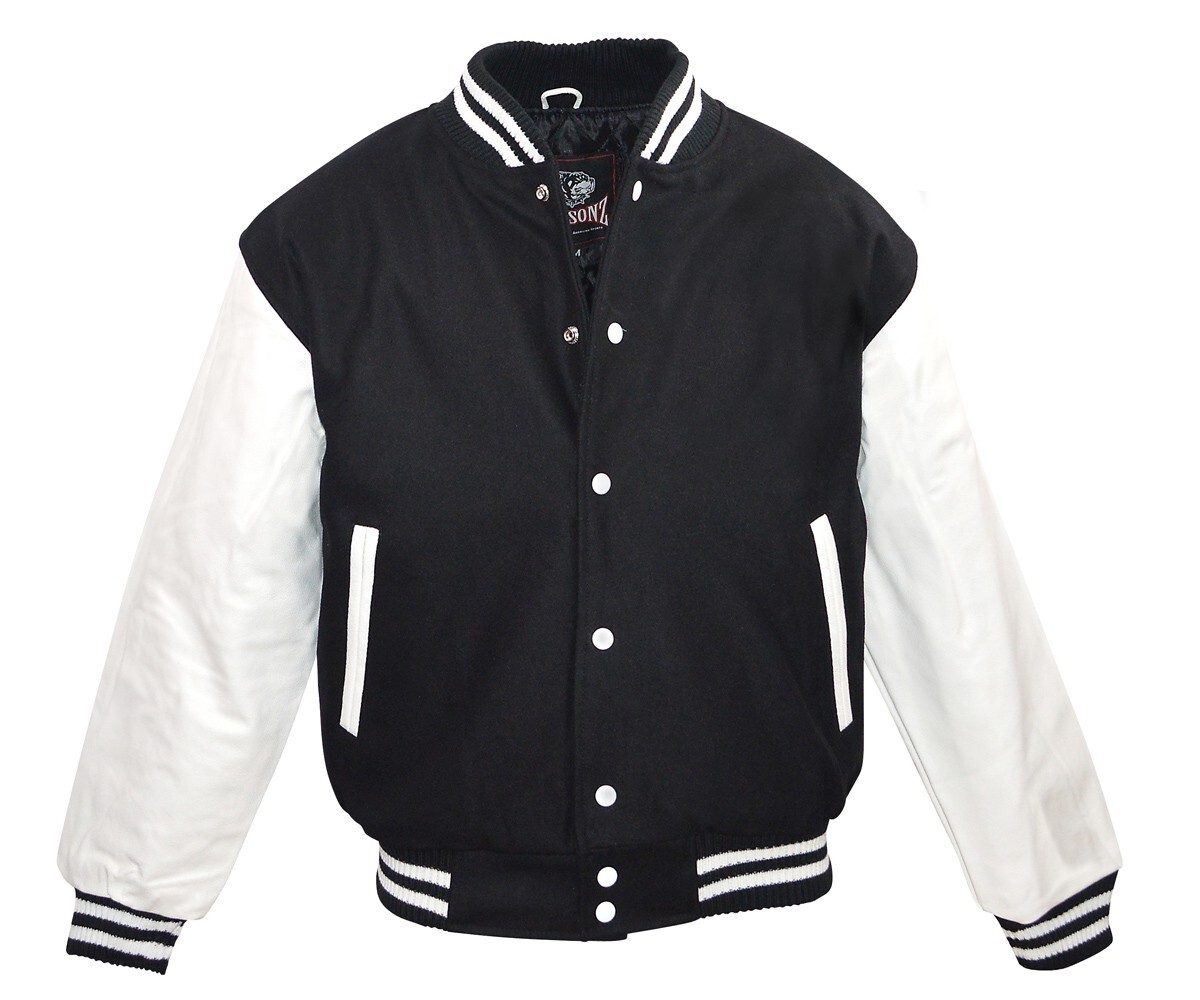 College Jacket American Baseball Football Varsity Letterman White Arms XL ONLY