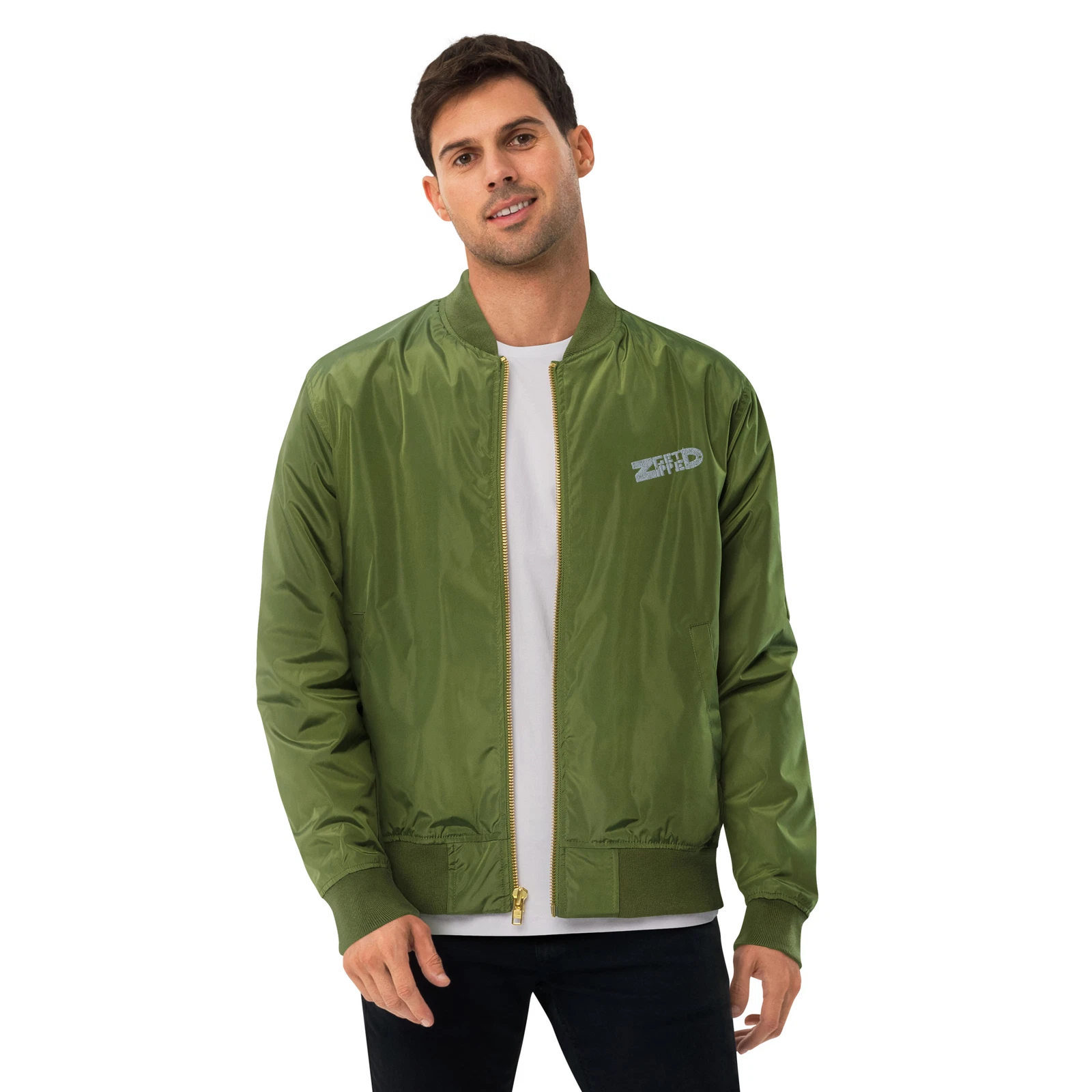 Get Zipped Premium recycled bomber jacket