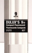 SYLVANIA DULUX S 9w Compact Fluorescent 21272 827 10'000 Hours BLK1069