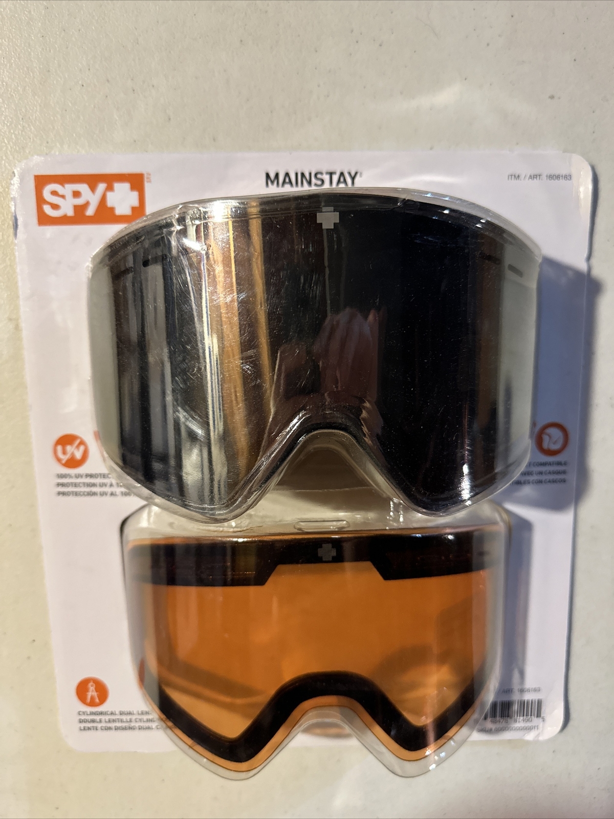 Spy+ Mainstay Snow Goggles Helmet Compatible Dual Lens Brand New eBay