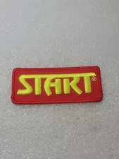 Start Grip Tape Patch Red Yellow Rectangle Sew On Embroidered Logo Advertising