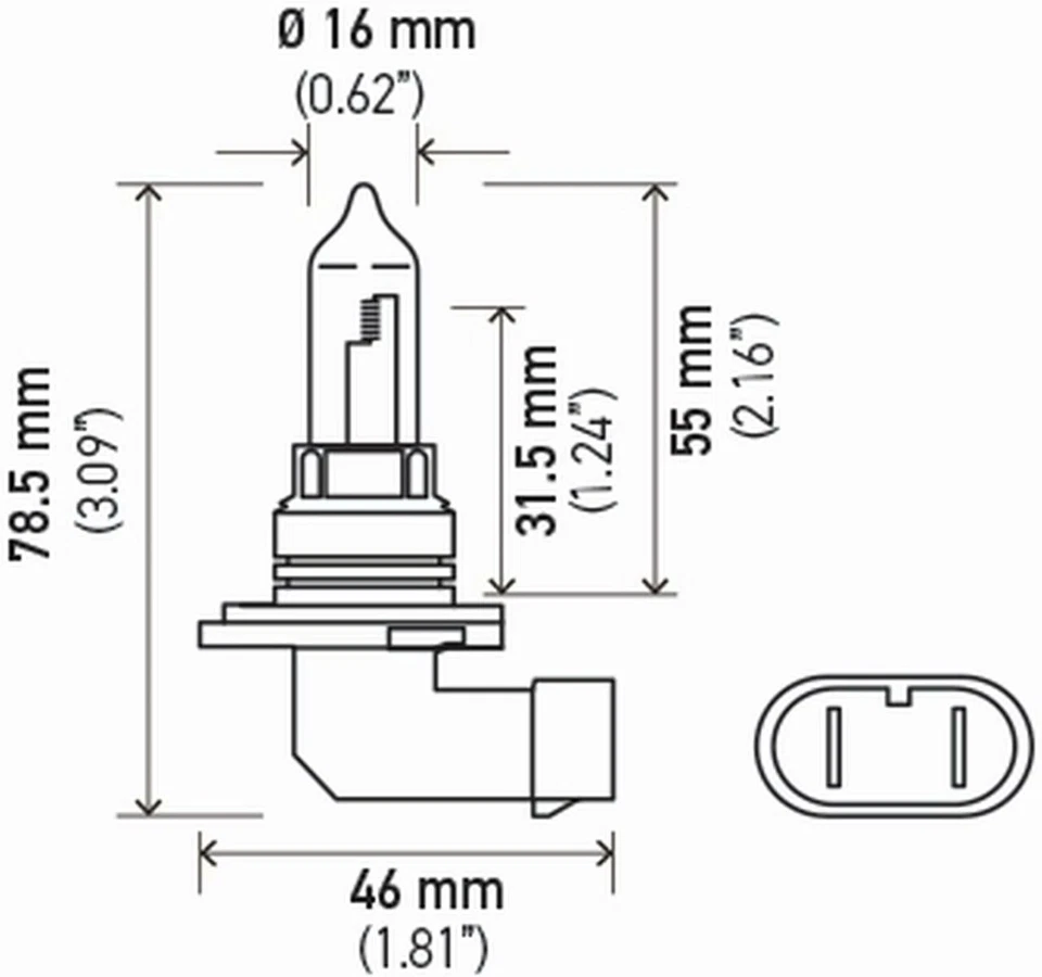 HELLA 9005 100WTB Doble Blister Bombillas Alta Potencia, 12V, Paquete de 2 Foto 2 de 2
