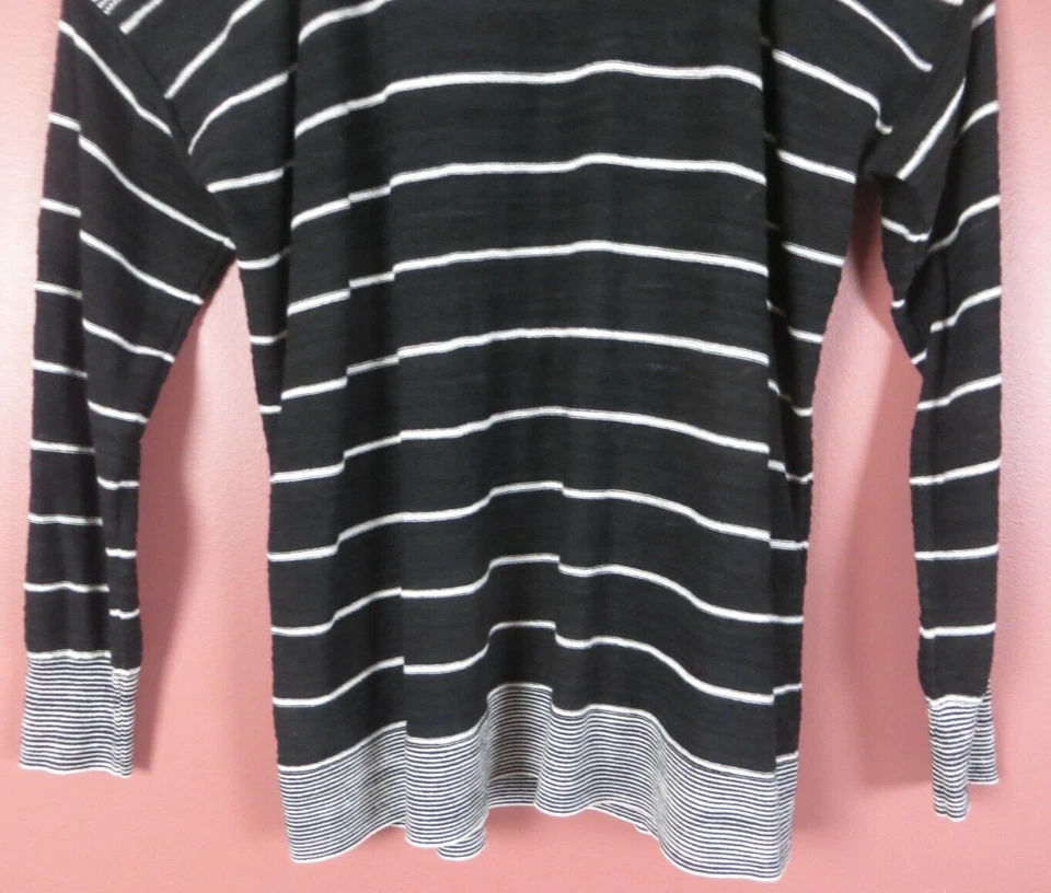 Suéter Pullover Para Mujer SC000983 ANN TAYLOR LOFT Algodón Manga Larga Rayas M Foto 4 de 4