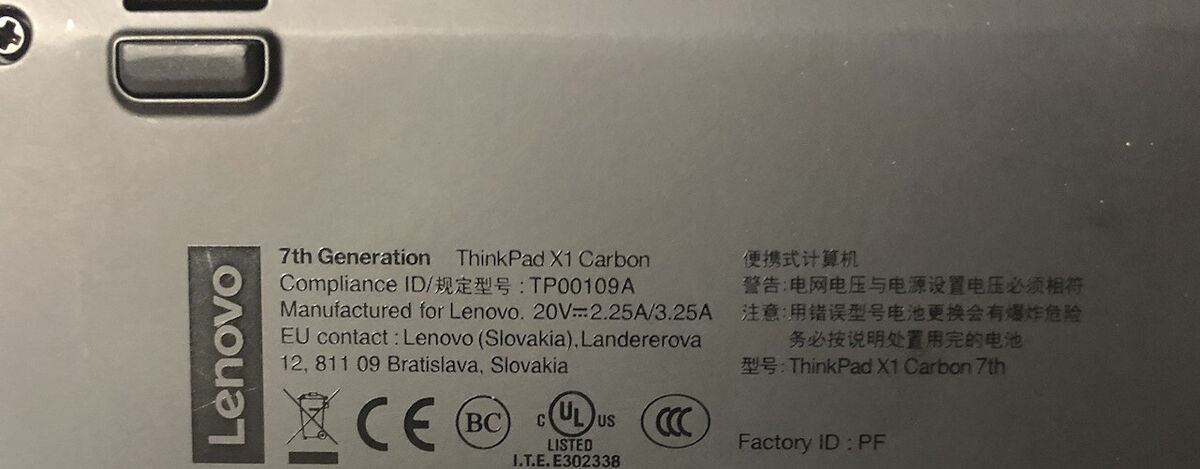 Lenovo ThinkPad X1 Carbon 7th Gen 7 14 Lenovo ThinkPad X1 Carbon 7th Gen 7 14