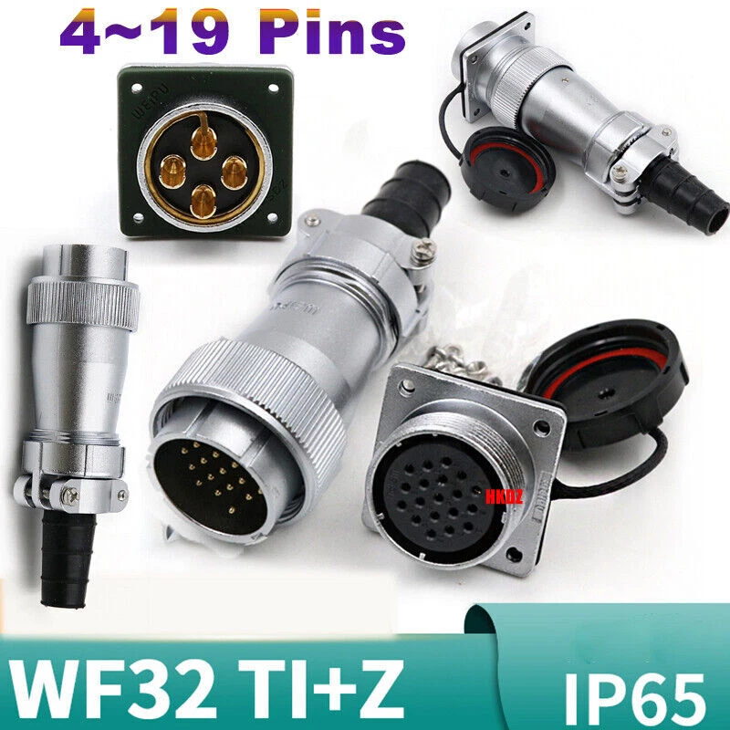 Waterproof Connector 4 6 8 10~19 Pins AdaptersWF32 Aviation Plugs Sockets IP65 - Image 2 of 4