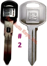 NEW GM Double Sided VATS Ignition Key #2 + Doors/Trunk OEM Key - MADE IN USA 