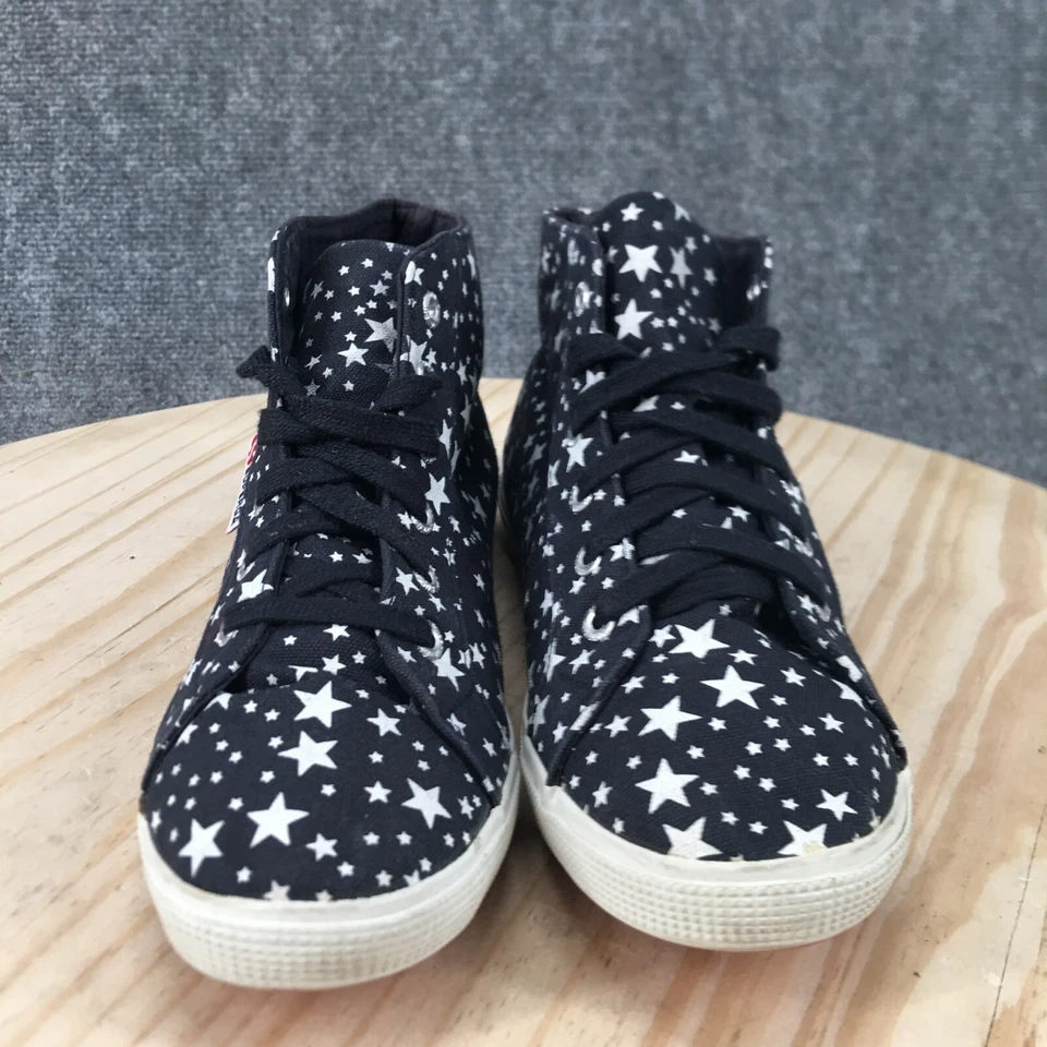 Superga Shoes Womens 8.5 Mens 7 Hi-Top Sneakers Black Star Print Lace Up S00BTM0 - Image 3 of 4