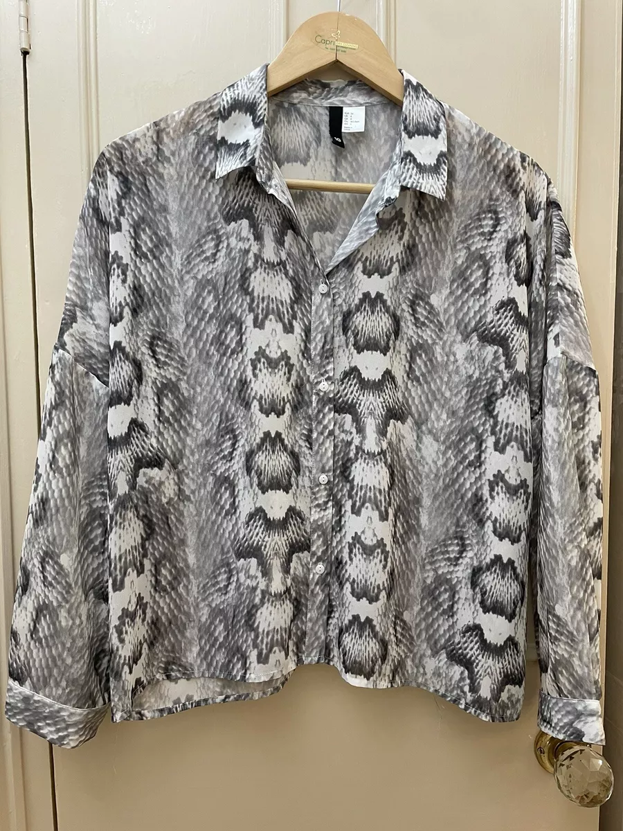 H&m snake top print top
