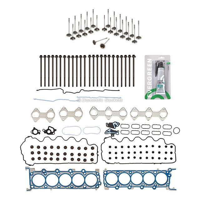 Head Gasket Set Intake Exhaust Valves Fit 06-08 Ford F250 F350 6.8L Superduty - Image 2 of 4