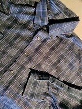 Men's Joseph  Feiss Resistant AUX PLIS Long Sleeve Purple Checker Shirt L NWOT