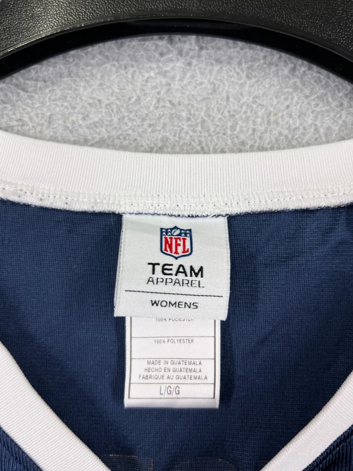 Camiseta de fútbol americano de los Chicago Bears para mujer grande azul naranja cuello en V #23 David Hester Foto 3 de 4