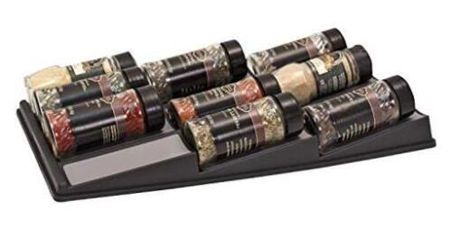 This spice storage rack enables you to store spices in drawer, and also allows