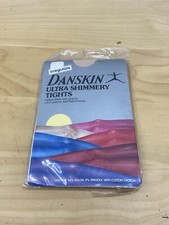 Vintage 1980's Danskin Irregular Sz A Ultra Shimmery Tights New Spandex Footed