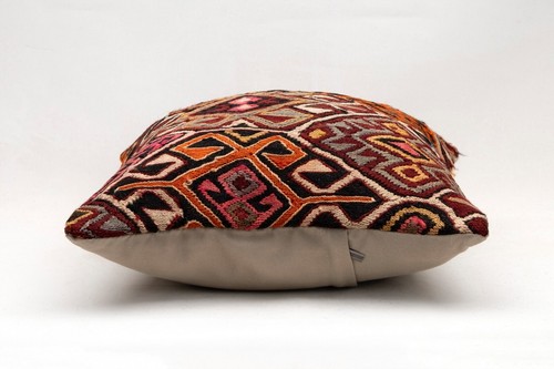 Kilim Pillow Cover, 16x16 in, Ethnic Sofa Pillow Cover, Decorative Boho Pillow - Picture 5 of 6