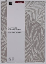 M&S Marks and Spencer Grey Single Duvet Cover with 1 Pillowcase in the Set