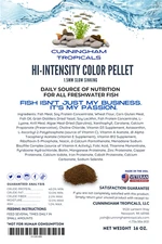 Cunningham Tropicals - 1 lb. Hi-Intensity Color Pellets -  1.5mm - Slow Sinking