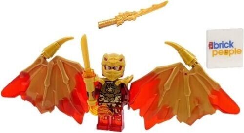 LEGO Ninjago Crystalized: Kai Golden Dragon Minifig Fire Sword Dragon Sword - Afbeelding 1 van 5