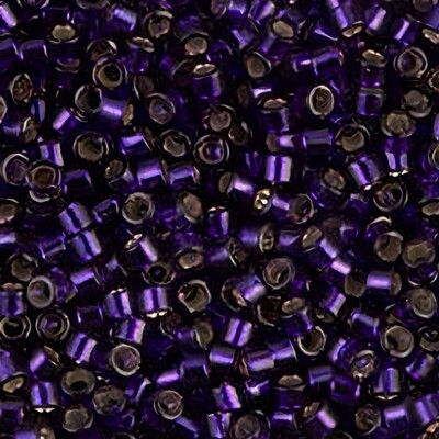 Miyuki Delica Seed Beads Size 11/0 Silver Lined Dark Purple 7.2 Gram Tube DB0609