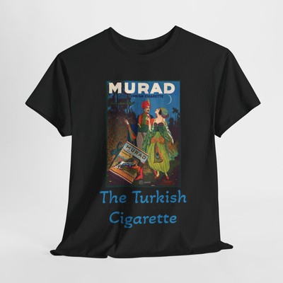 Retro Murad Turkish Cigarette Tee, Vintage Print Ad Shirt, Unisex Cotton Top,