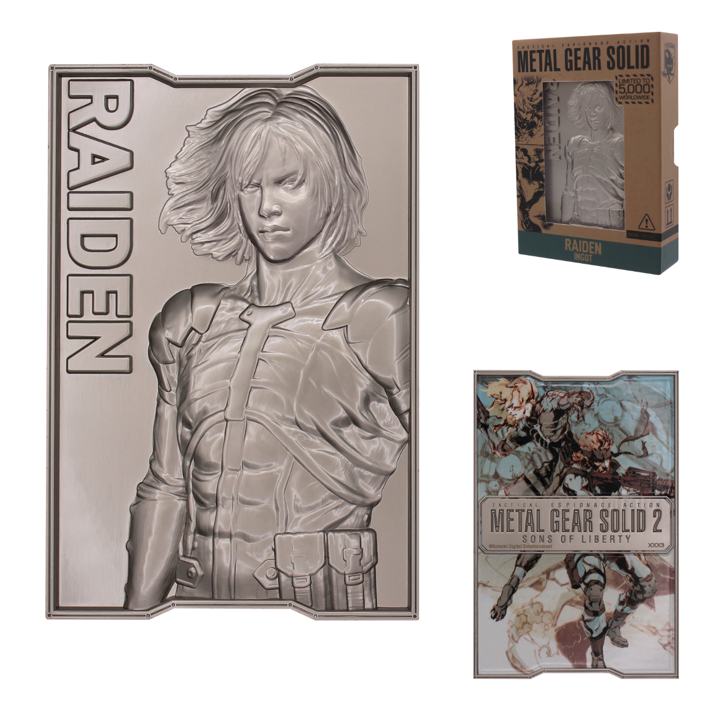 Metal Gear Solid 2 Limited Edition Metal Raiden Ingot - Collectable Merchandise