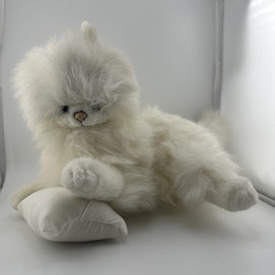 1991 Takara PURR-FECT White Persian Kitty Cat Plush Stuffed Working Meow & Purr