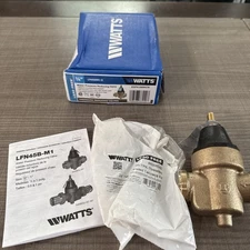 Watts 1/2” To 1” Water Pressure Reducing Valve LFN45B-M1 25-75 PSI Brand New!