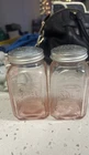 Vintage Pink Depression Glass Salt and Pepper Shakers