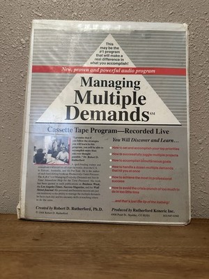 Vintage 1988 Managing Multiple Demands Audio Cassette Program - Unused Workbook