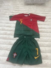 Portugal Ronaldo 7 Youth Small Jersey  Shorts. Brand New w Tags