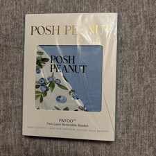 Posh Peanut Patoo 2 Layer Reversible Blanket- New in Box Blueberries