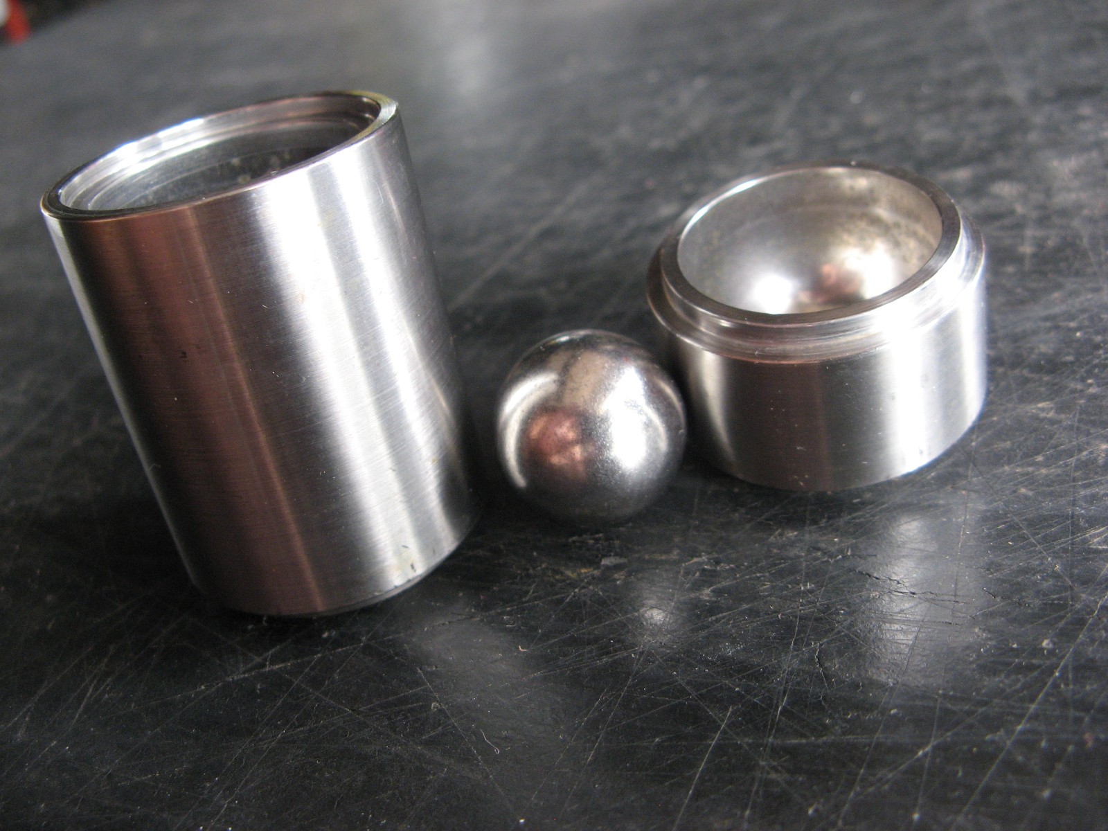 RETSCH 25ml GRINDING JAR w 20mm BALL Stainless Steel 02.462.0119 MM200 BALL MILL