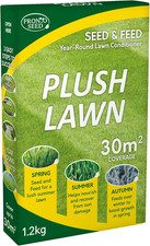 Plush Lawn 1.2 Kg - Fast-Growing Grass Seed & Conditioner Mix - Covers 30M2 for