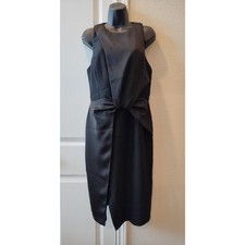Harlyn Sleeveless cocktail wrap dress Size M Black
