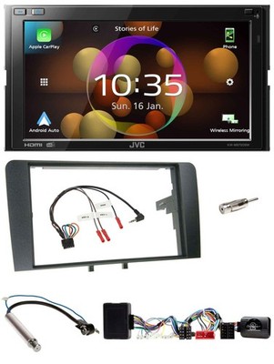 JVC DAB Lenkrad 2DIN Bluetooth USB Autoradio für Audi A3 Symphony Aktiv ISO 8P 2