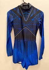 Alexandra Just for Kix Dance Costume Size AM Unitard Leotard Mockneck Acro Jazz