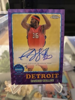 2024-25 Topps Chrome - 1973 Topps Autographs Rasheed Wallace #73TA-RW 