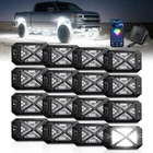 8/12/16 Pods RGBW LED Rock Lights for Truck Bluetooth Underglow Neon Accent Kit