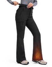 Women's-Snow-Ski-Pants Water-Resistant Fleece Lined Winter Hiking Snowboard T...