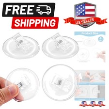 Shower Curtain Clips, 4 Pieces Self-Adhesive Shower Curtain Holder for The Wa...