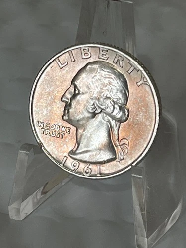 1961 D Washington Quarter BU Uncirculated  90% Silver 25c US Coin # TAC- 139