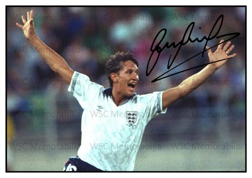 12544. Gary Lineker Signed Pictures A4 Prints England Spurs Barca Leicester etc.