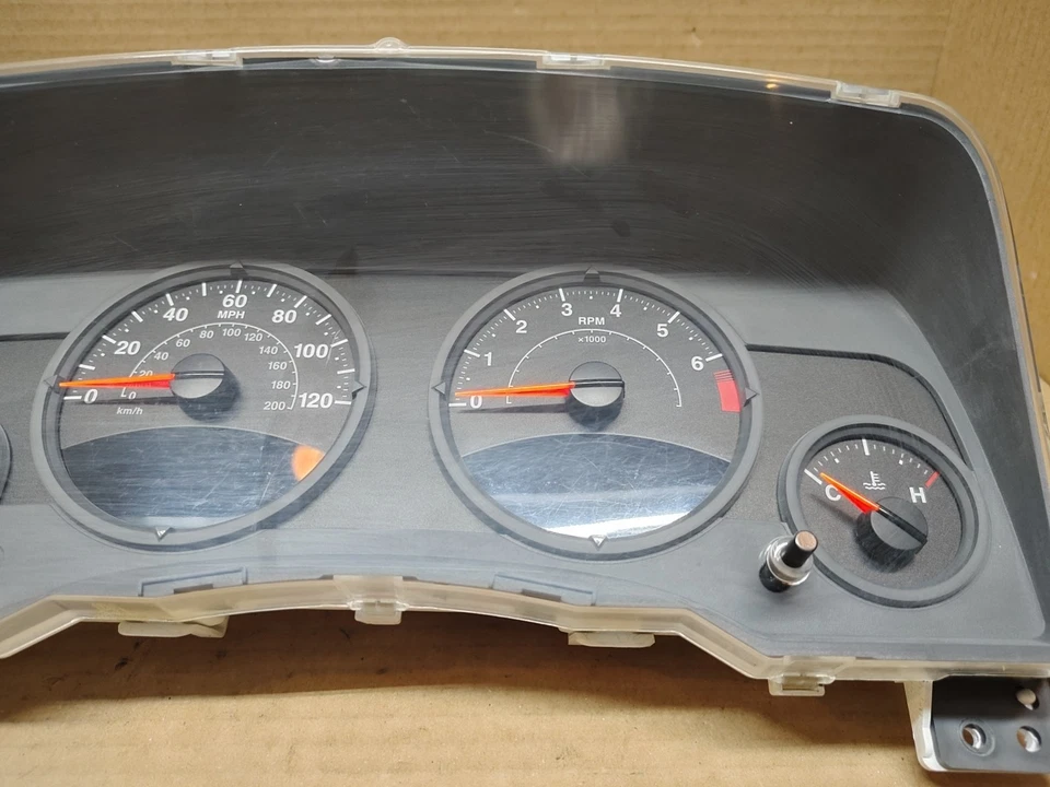 Jeep Compass Patriot 2007 velocímetro cuadro de instrumentos 120 MPH 05107008AE 145 k Foto 3 de 4