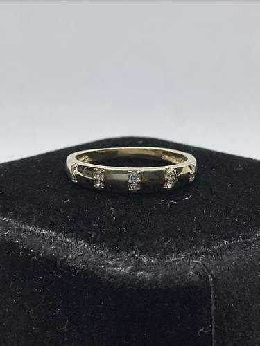 Süßer massiver 14K Gelbgold Weiß CZ Damen Ehering Ring 1,5gr. Größe 5,75 - Bild 17 von 23