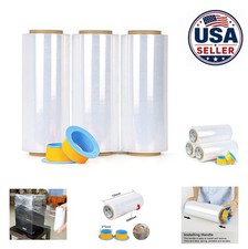 Stretch Wrap Film 12 Inch 1000 Ft 80 Gauge 3 Pack Clear Pallet Wrap Moving