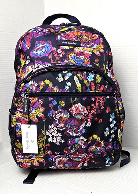 Vera Bradley Lighten Up Backpack with Laptop Sleeve  Midnight Wildflowers