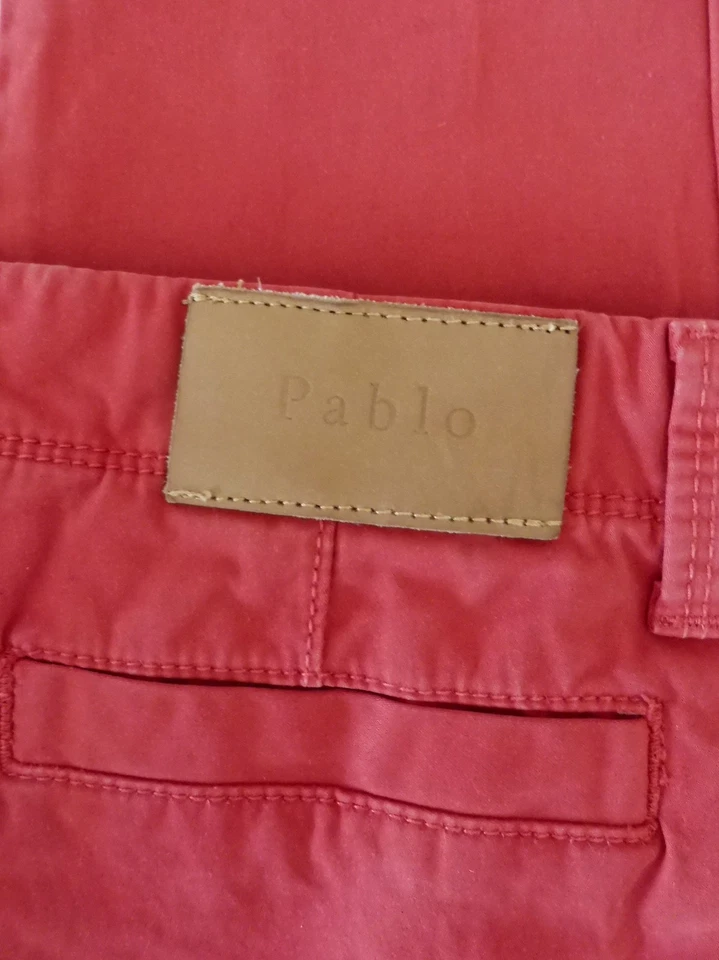 PABLO Pantalon chino rouge Taille 34 - Photo 4/4