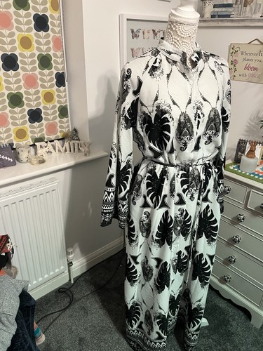 Ladies Black Mix Maxi Cover Up Size Large Brand New - Bild 4 von 10