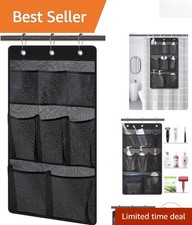 Elegant Hanging Mesh Shower Caddy with 2 Large Pockets for Space-Saving Storage